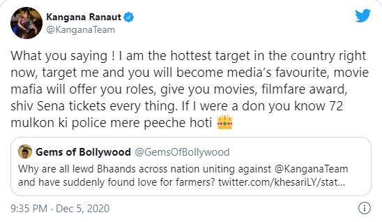 Kangana Ranaut tweet