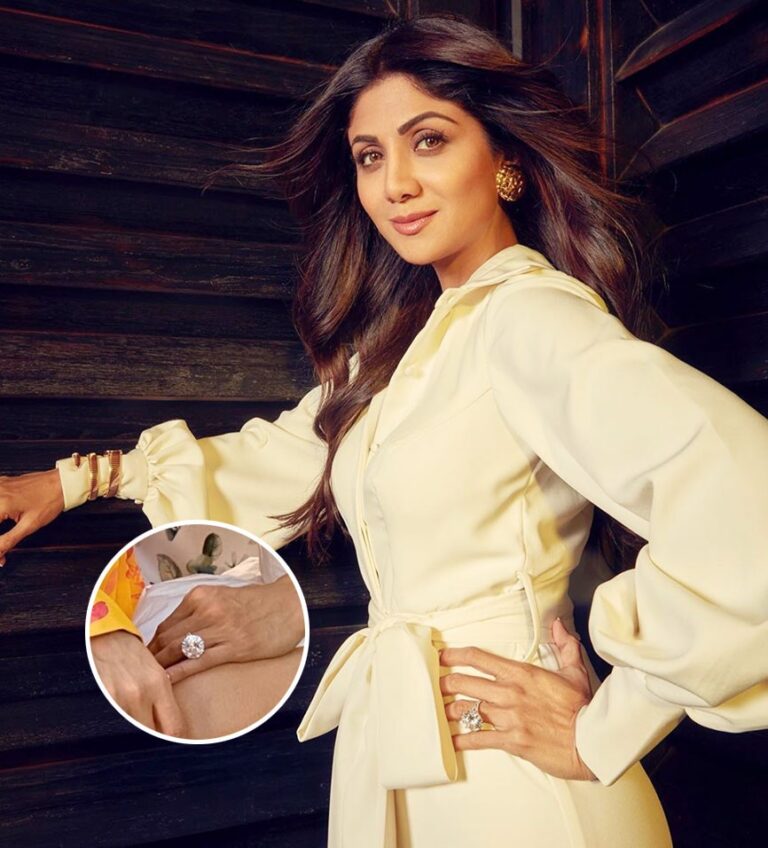 Shilpa shetty emerald deals ring cost