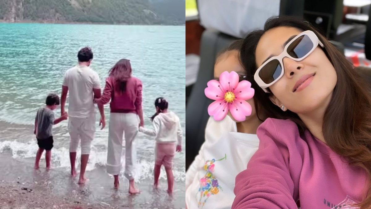 Shahid Kapoor verbringt seine Ferien mit seiner Frau Mira und Kindern in der Schweiz