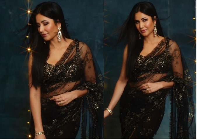 675px x 475px - Festive Glam Alert: Katrina Kaif Turns Attractive In A Shimmery Hot Black  Saree From Her 'Diwali Nights'! - Woman's era