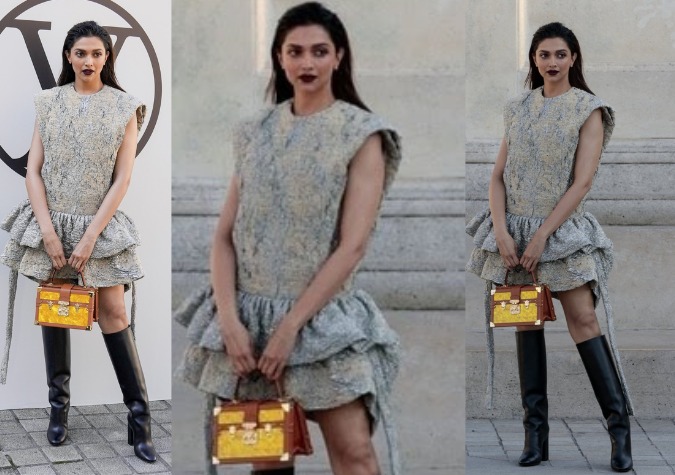 Deepika Padukone takes over Paris in striking grey mini dress for