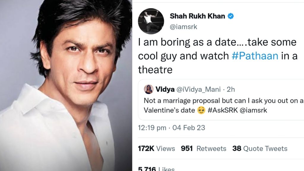 Female Fan Proposes Shahrukh Khan To Go On Valentine's Date, Superstar  Gives Funny Reply: Checkout - Woman's era