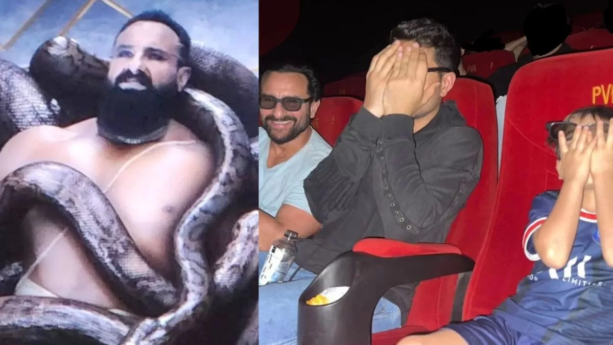 Saif Ali Khan's Sons, Taimur-Ibrahim Hide Faces While Watching 'Adipurush'; User Says' Baap Ki Buri Acting Ka Sadma'