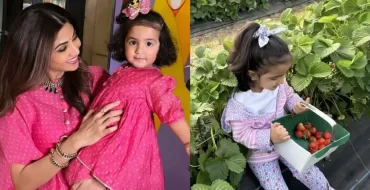 Shilpa Shetty's Kid, Samisha Flaunts Spiderman Face Paint, Adorably Picks Strawberries From Basket!