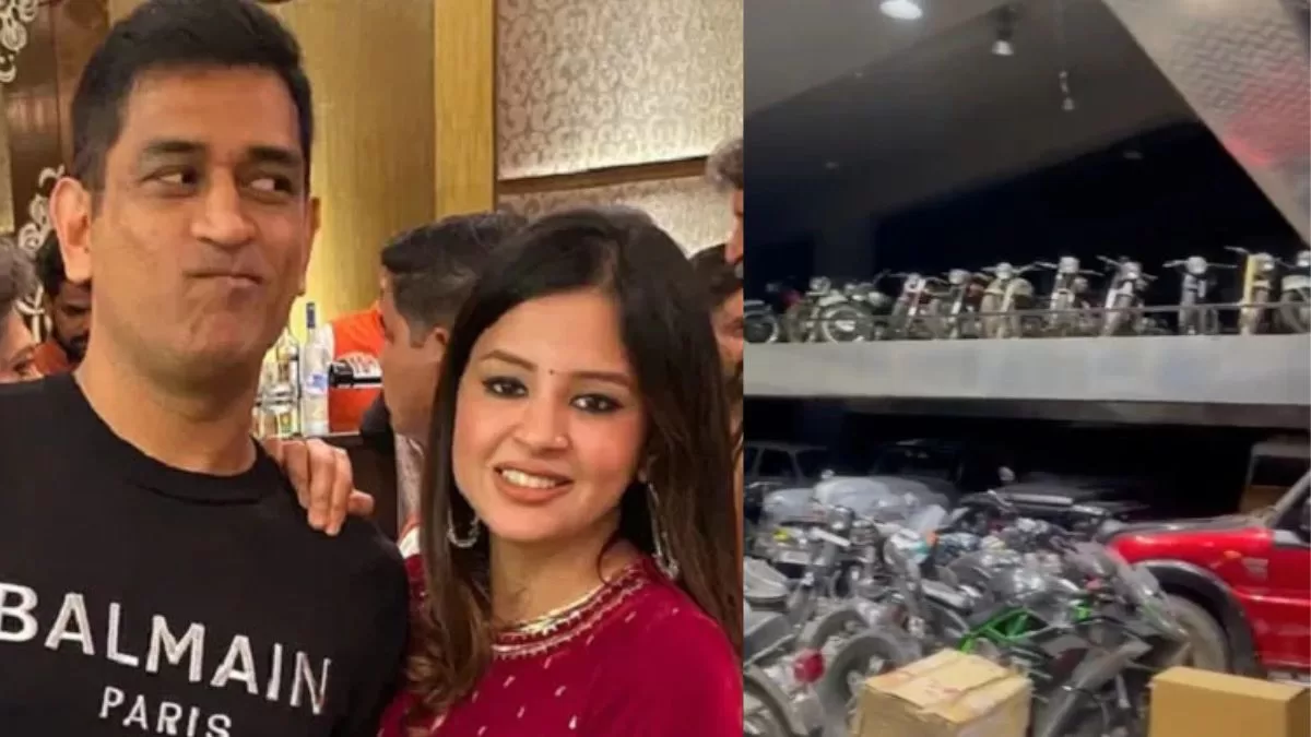 Sakshi Dhoni Shows Husband MS Dhoni's Huge Bike Collection; He Says: 'You Took Everything From Me'