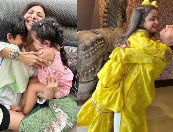 Shilpa Shetty's Adorable Kids, Viaan-Samisha Twin In Yellow-Hued Outfits As They Celebrate Rakhi!