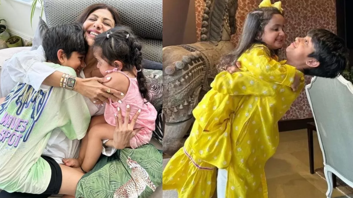 Shilpa Shetty's Adorable Kids, Viaan-Samisha Twin In Yellow-Hued Outfits As They Celebrate Rakhi!