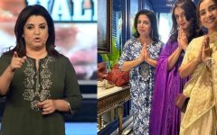 Farah Khan reacts bold at a fan who criticized her wearing slippers while performing ganesh puja