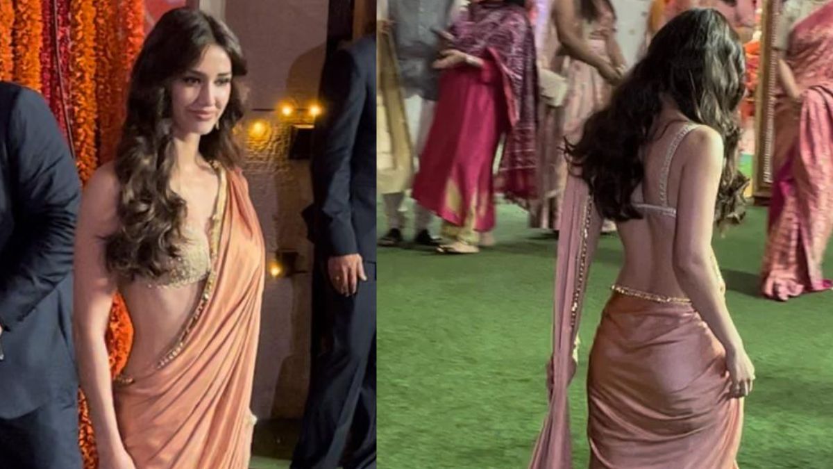 Disha Patani Gets Brutally Slammed For Wearing A Sexy Saree At Ambani's Ganpati Puja!