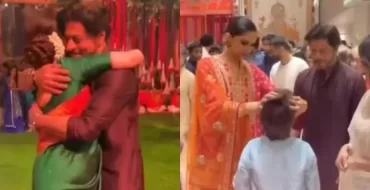 Ambani's Ganpati Puja: Shah Rukh And Nita Ambani's Hug, Deepika Padukone Fixing AbRam's Hair Steal The Spotlight!