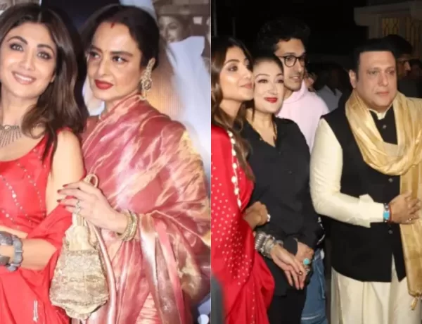Rekha Attends The Screening Of Shilpa Shetty's Film, 'Sukhee', Looks Graceful In A Pink Silk Saree!