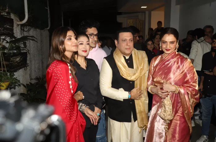 Govinda at Shilpa Shetty's screening