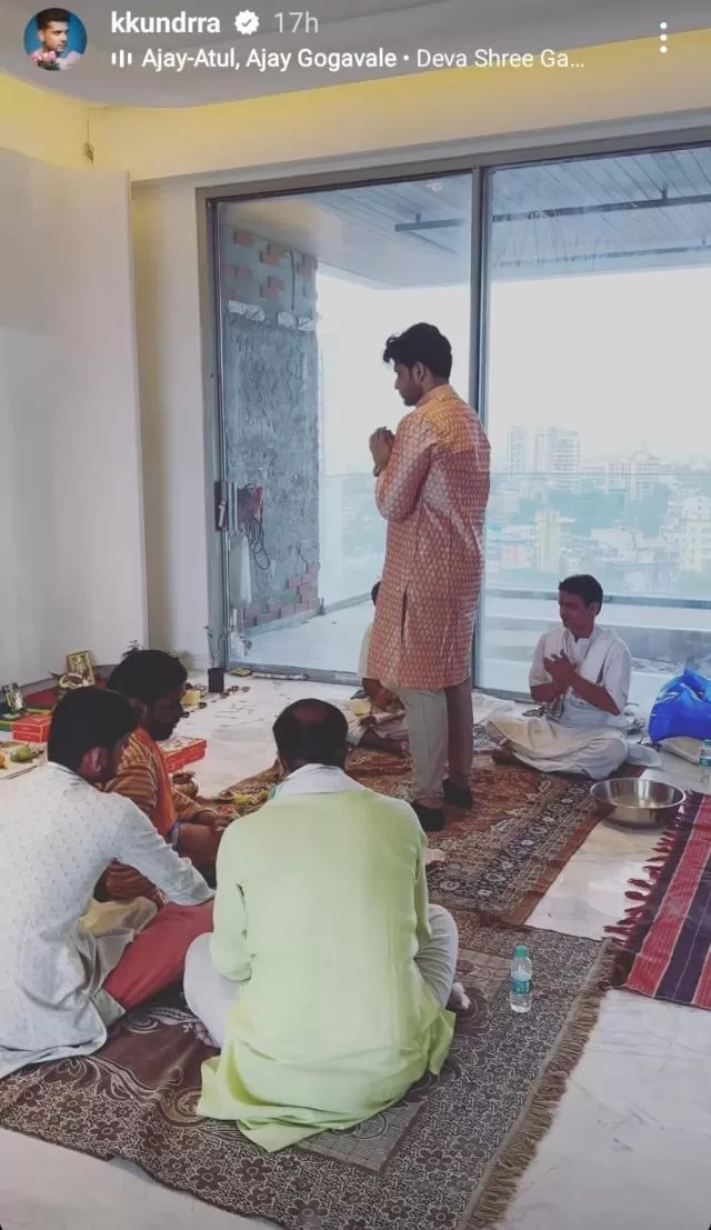 Karan Kundrra performs griha pravesh puja at his new home in Mumbai