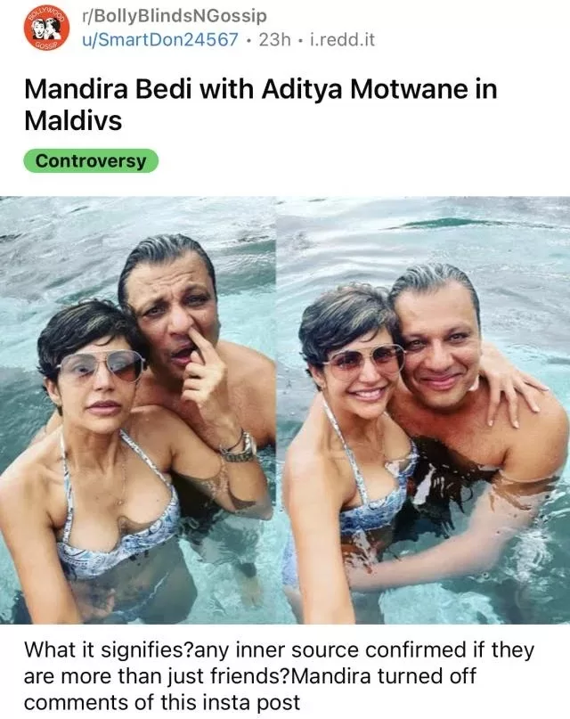 Mandira Bedi's Cosy Pictures With Aditya Motwane Set Ruckus On Internet; Users Ask 'More Than Friends?'