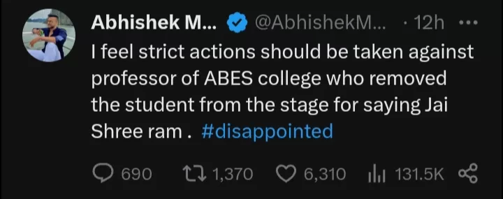 Abhishek Malhan's Tweet 