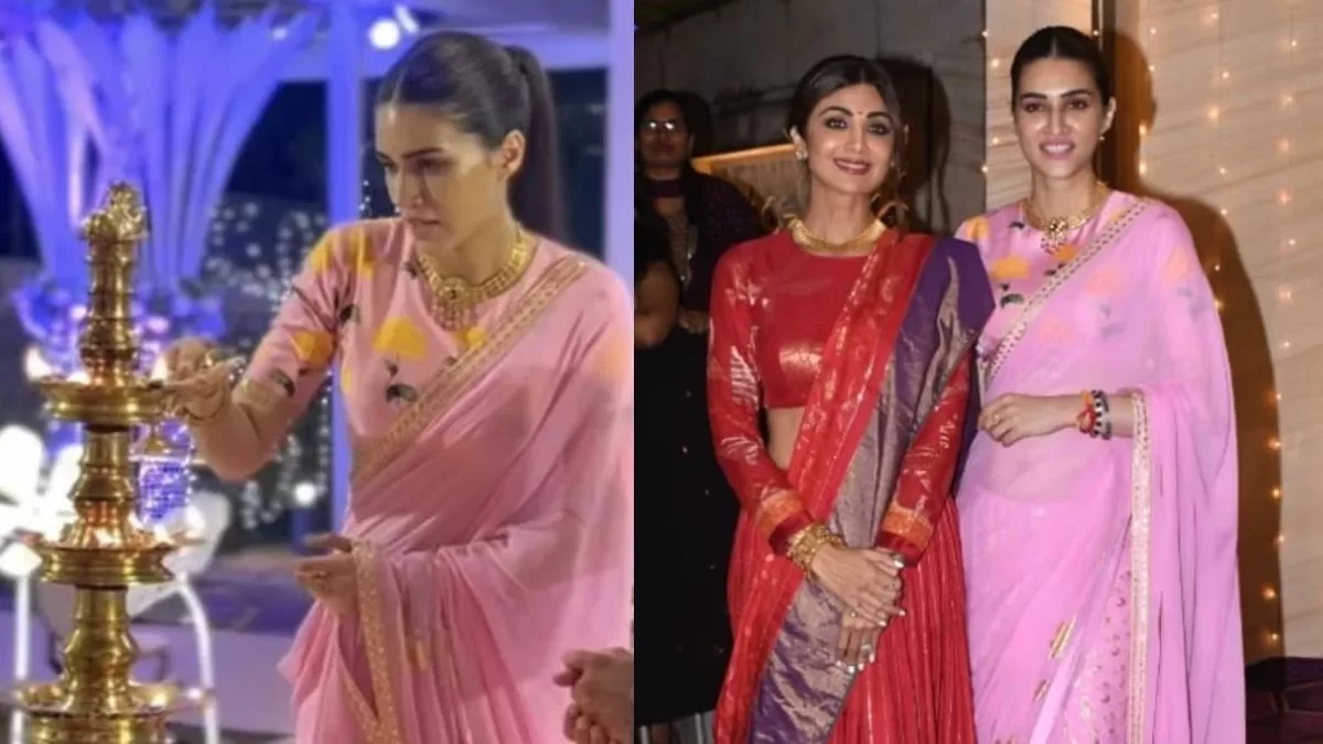 Kriti Sanon Poses With Shilpa Shetty For Navratri Celebrations In Kerala; Fans Guess Who's Taller!