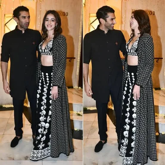 Ananya Pandey and Aditya Roy Kapur Radiate Glamour at Sara Ali Khan’s Star-Studded Diwali Celebration