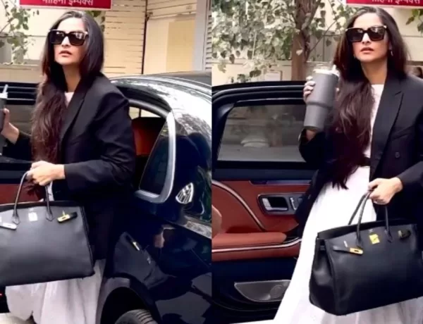 Sonam Kapoor's Effortless Style: Black Blazer Elevates White Dress Ensemble
