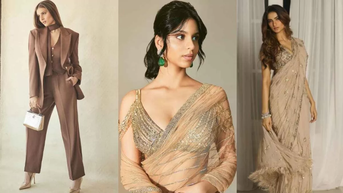 From Suhana Khan To Tara Sutaria, Bollywood Gen Z Actresses Shine in Nude-Colored Ensembles, Setting Trends