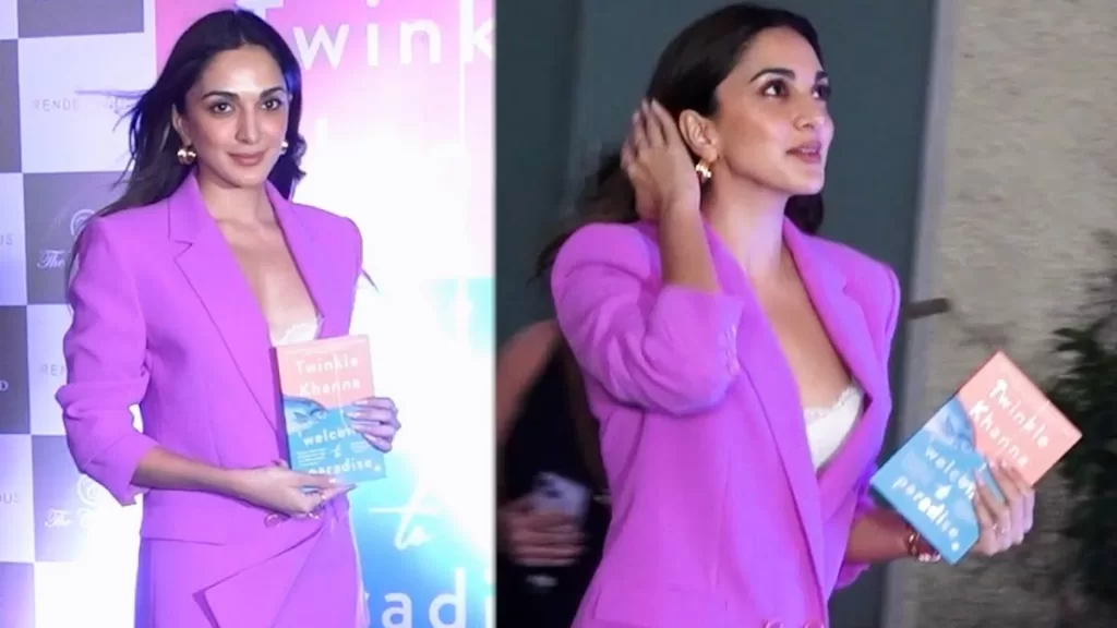 Kiara Advani Radiates Elegance in Pink Power Suit at Twinkle Khanna's Book Launch!