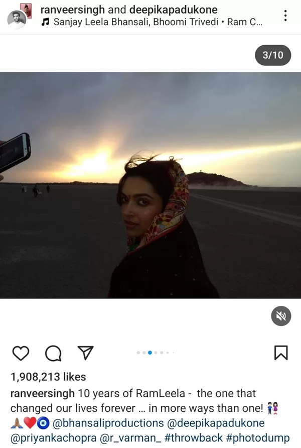 Deepika Padukone During RamLeela Shoot