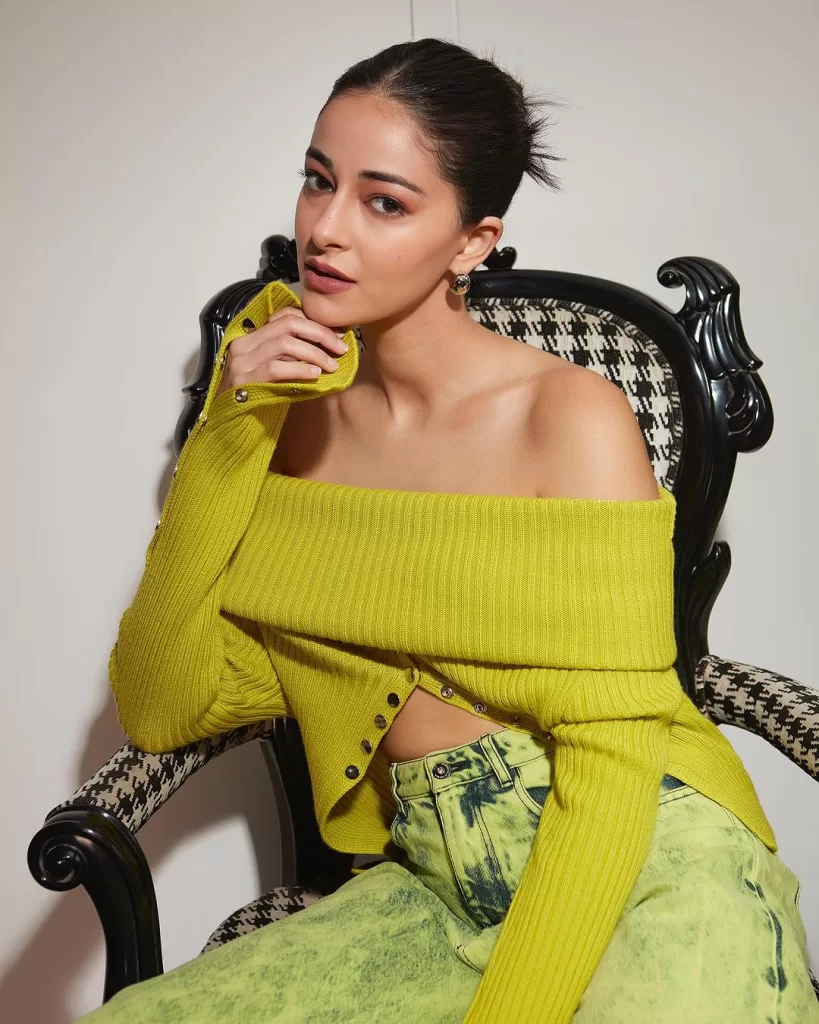 Ananya Panday Radiates Modern Elegance in Vibrant Lime Green and Retro Denim Look