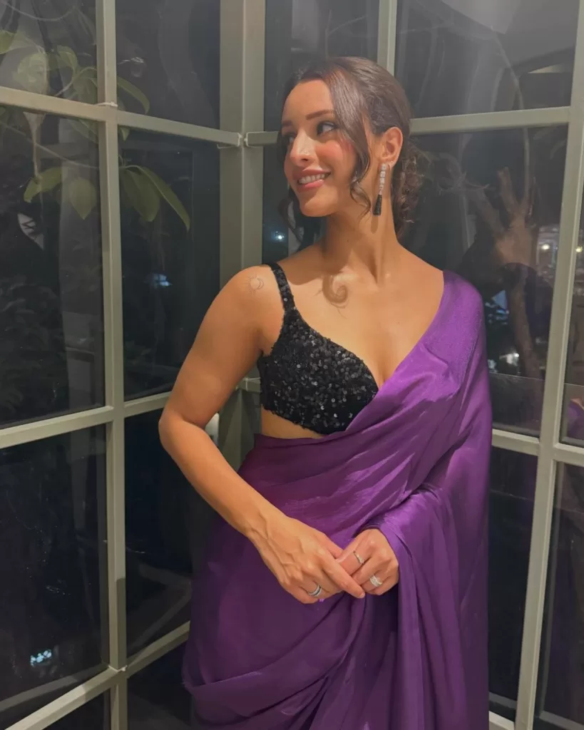 Tripti Dimri's Viral Elegance: A Royal Purple Satin Saree Sparks National Crush Title