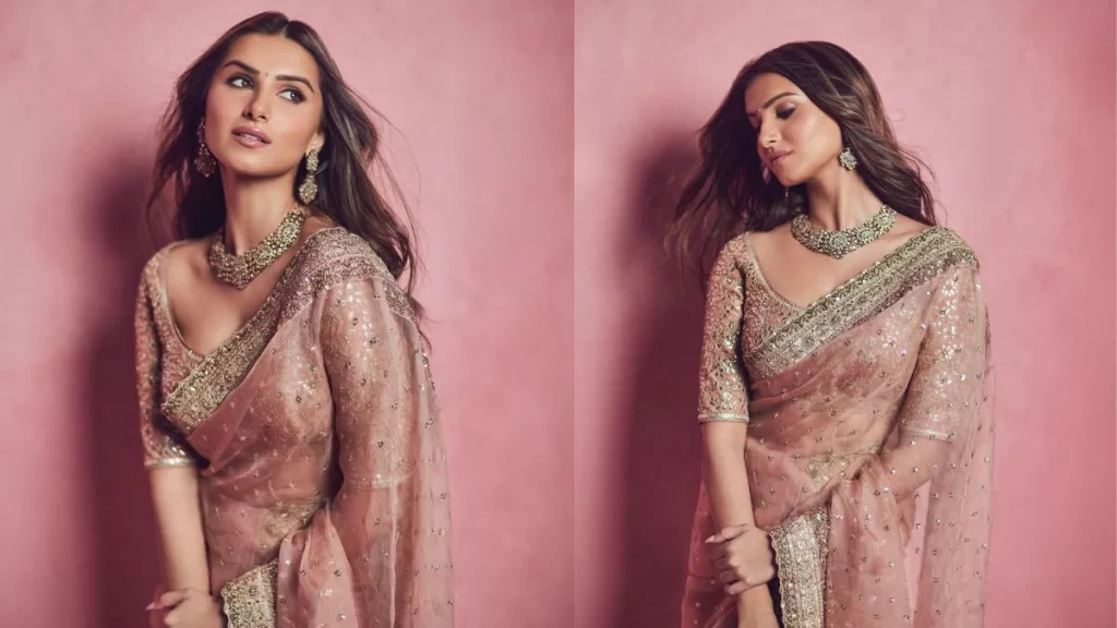 Tara Sutaria Slaying Shaadi Season In Saree: Mauve Madness Sets Desi Vibes!