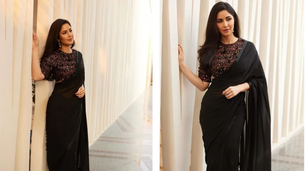 Katrina Kaif Dazzles In Sabyasachi's Iconic Black Sari Ensemble At Red Sea Festival