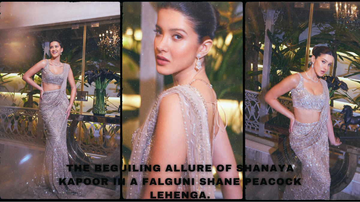 shanaya kapoor in falguni shane peacock llehenga