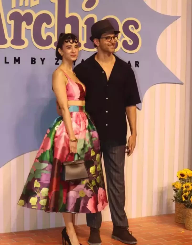 Hrithik Roshan and Saba Azad Steal the Spotlight at The Archies Premiere: Red Carpet Romance and Saba’s Viral Hairstyle Take Center Stage!