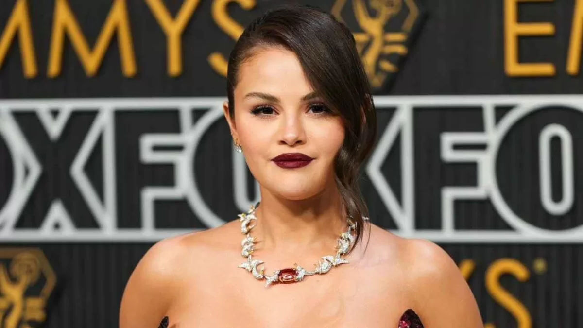 Selena Gomez Steals Spotlight, Wears Dazzling Burgundy Gown At 75th Emmy Awards
