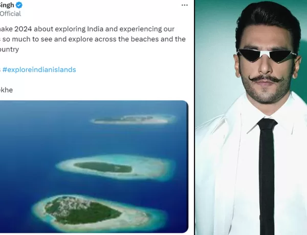 Ranveer singh accidentlly posts maldives pic instead of posting lakhadweep pic