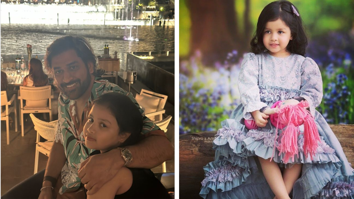 MS Dhoni and Daughter Ziva Dhoni