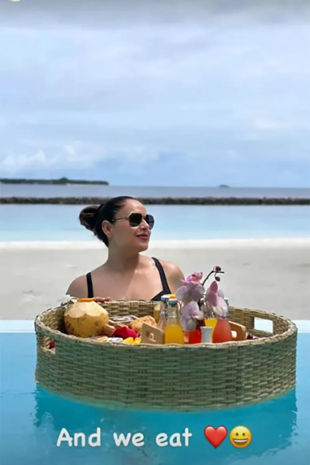 Bipasha Basu and Karan Singh Grover's Blissful Maldives Vacation: Sun, Sea, and Floating Breakfast!