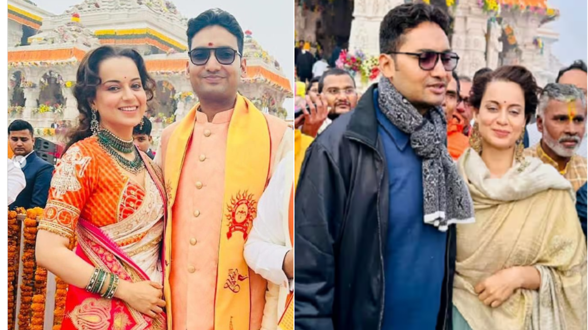 Kangana ranaut sparks dating rumours with EaseMy trip founder NIshant Pitti while attending Ram mandir Pran Prathista