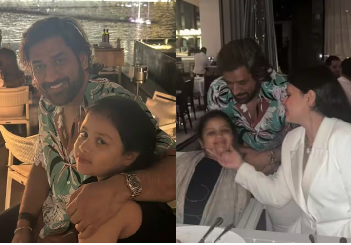 MS dhoni and ziva dhoni in dubai