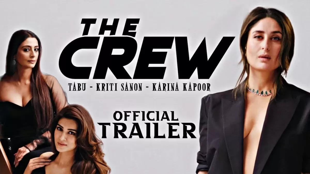 The crew cast - kareens kapoor, kriti sanon and tabu