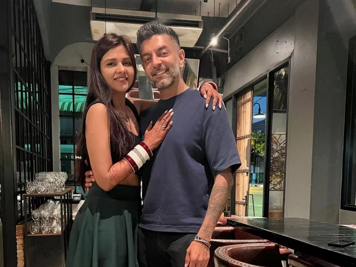 Dalljiet Kaur with husband 