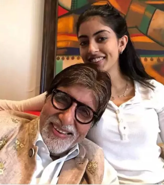 Amitabh Bachchan with Navya Naveli Nanda