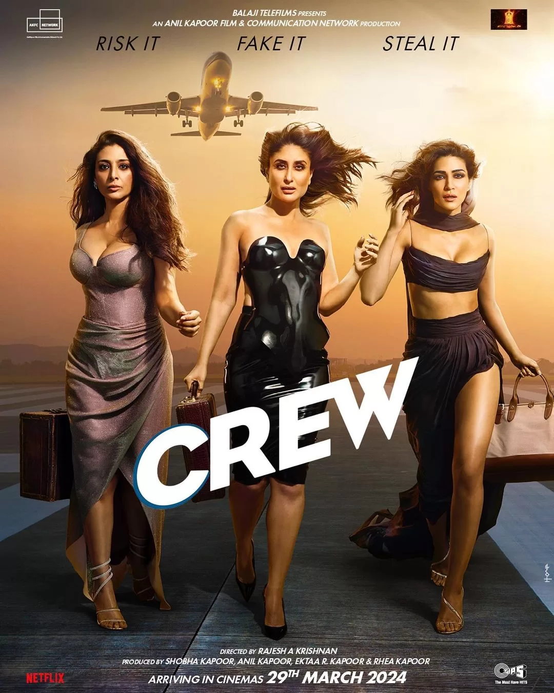 Kareena Kapoor and Kriti Sanon Take Bollywood's Love for Pizza to New Heights on 'Crew' Set