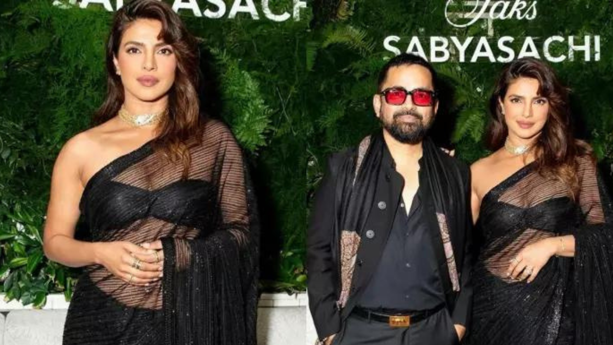 Priyanka Chopra Rocks Black Saree, But Some Fans Aren't Feeling the Look