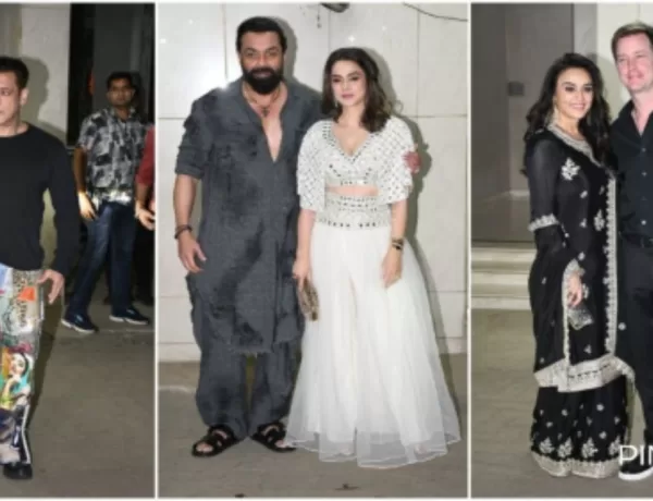 Salman Khan, Preity Zinta, Bobby Deo Shines at Sohail's Eid Party Amidst Star-Studded Gathering!