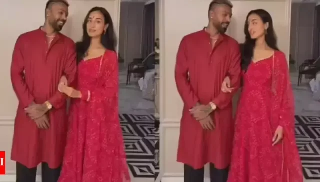 Mahieka Sharma with Hardik Pandey